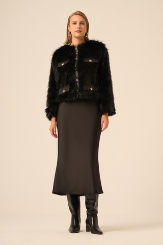 Ftz Women Kadın Peluş Mont Siyah 31241 Siyah