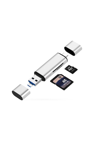 Büro Ev Ofis Cihazları İçin 3hub Usbc-usb Card Reader