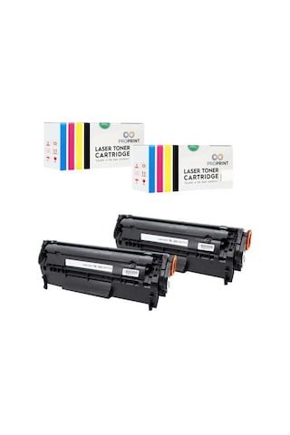 Proprint 2 Adet Q2612A Hp Laserjet P1010 1012 Uyumlu Toner