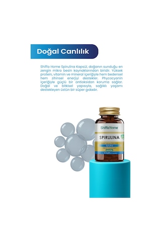 Spirulina Deniz Yosunu 60 Kapsül Vegan