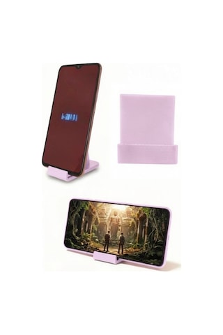 Pembe Mini Masa Üstü Cep Telefonu Tablet Tutucu Tutacağı Standı Us-t004k 4 4 4 4 Cm