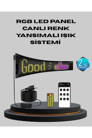 5v Usb Akıllı Piksel Led Panel - Mobil Uygulama Kontrollü, Renkli Işık Efektli Çok Renkli
