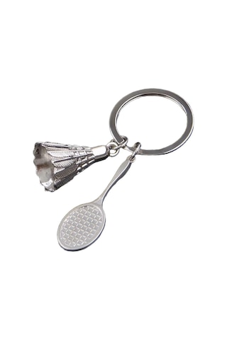 Farfi Anahtarlık Badminton Raketi Kolye Darbeye Dayanıklı Çinko Alaşımlı Taklit Spor Araba Anahtarı Kolye