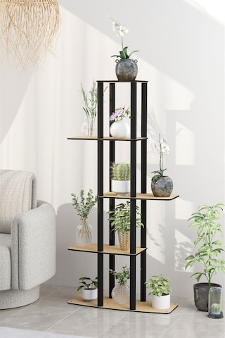 Gardenya Çok Katlı Çiçeklik Saksılık Meşe Meşe