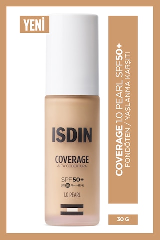 Isdın Coverage Spf 50+ Renkli Güneş Koruyucu Fondöten 30 G 1.0 Pearl