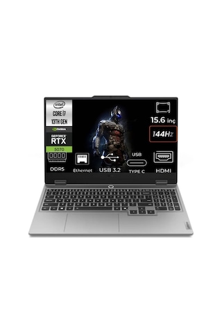 Lenovo LOQ 15IRX10 i7-13650HX 128 GB 1 TB + 1 TB SSD 8 GB RTX5070 15.6" W11P FHD Dizüstü Bilgisayar