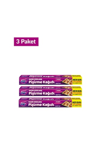 Hazır Kesilmiş Pişirme Kağıdı 16 Lı 42 X 37 Cm Üçlü Set