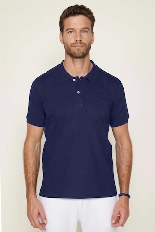 Tudors Erkek Slim Fit Dar Kesim Pamuklu Yumuşak Dokulu Serin Tutan Kumaş Düz Pike Lacivert Polo Yaka Tişört-31688 Lacivert