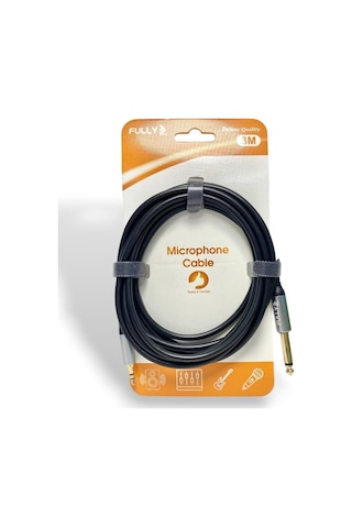 Fully 3metre 6.3mm Mono - 3.5mm Stereo Kablo