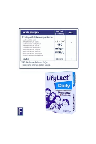 Daily Probiyotik, Prebiyotik, 30 Kapsül , Günlük Probioyotik , 3'lü Avantaj Set