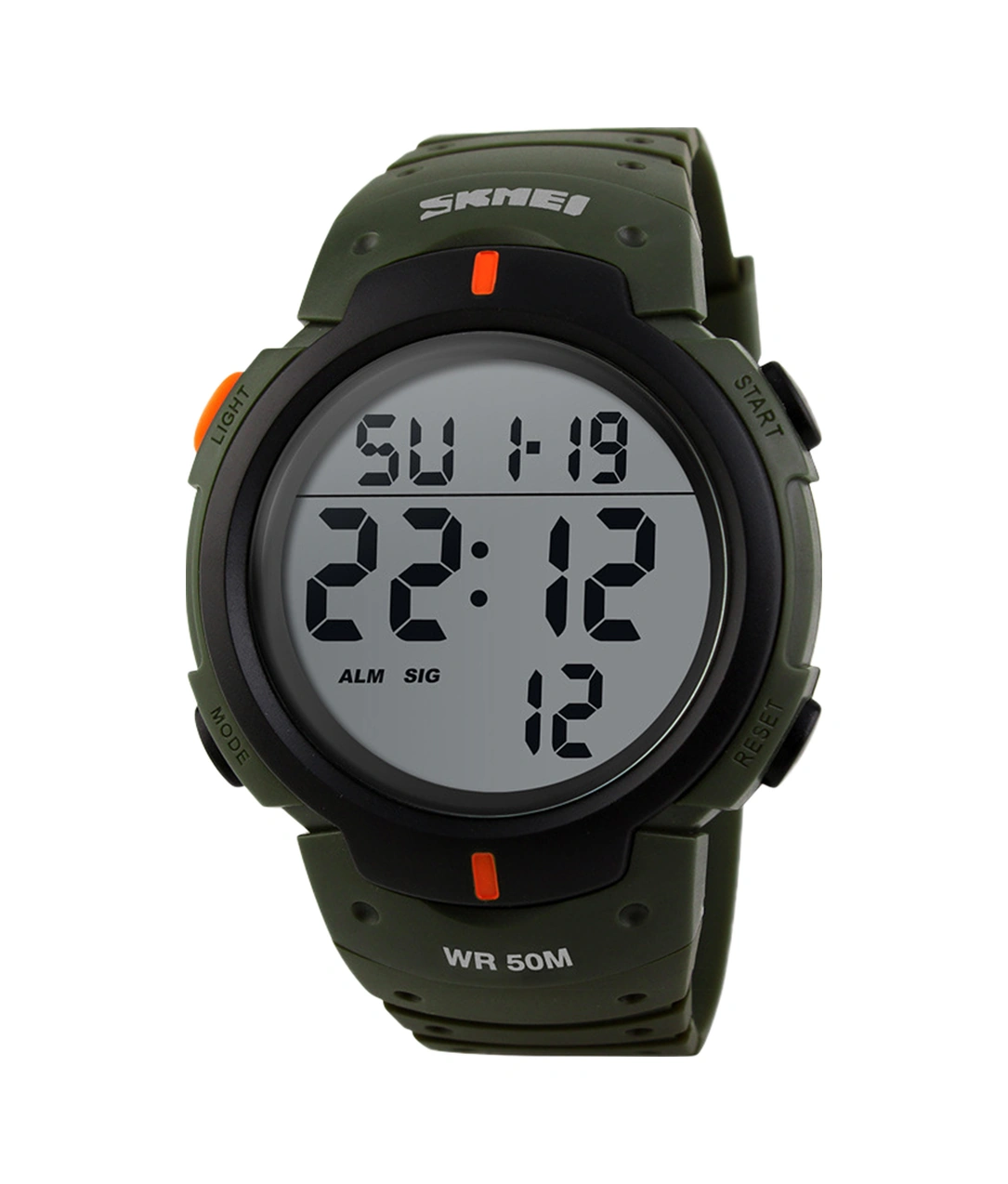 Lemestar Erkek Spor Kol Saati - Yeşil - Gündüz Gece Görünür Ekran - Kronometre, Alarm Ve Tarih Gösterimi