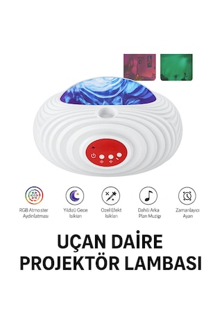 Üsküdar İletişim Yh12 2'si 1 Arada Akıllı Yıldız Projeksiyon Renkli Işık Gösterileri Bluetooth Hoparlör
