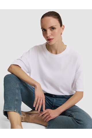 Pierre Cardin Kadın Beyaz Tişört 50325455-vr013