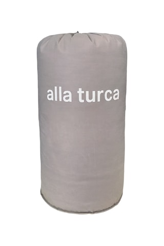 Alla Turca Özel Çantalı Çift Taraflı Lux Çift Kişilik Uyku Seti Pudra - Gri