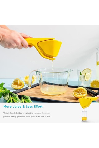 Kangvka Kolay Sıkma Özellikli Manuel Portakal Ve Limon Sıkacağı, Pp Malzeme, 25cm