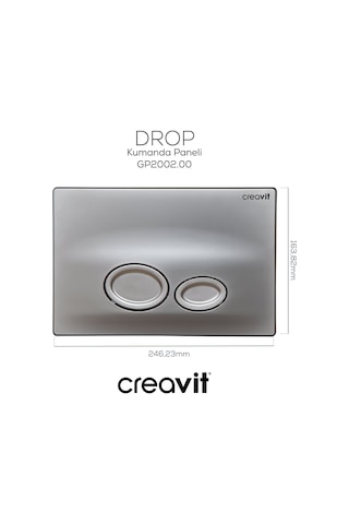 Creavit Drop Mat Gri Boyalı Kumanda Paneli  GP2002.00 Gri