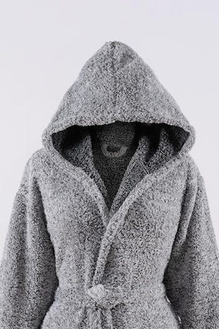 Maisonart Plain Kapşonlu Unisex Wellsoft Peluş Sabahlık Bornoz L/xl Gri