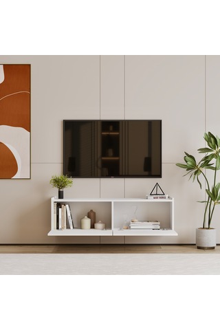 Hitit Tv Ünitesi 140 Cm 100% Mdf Beyaz
