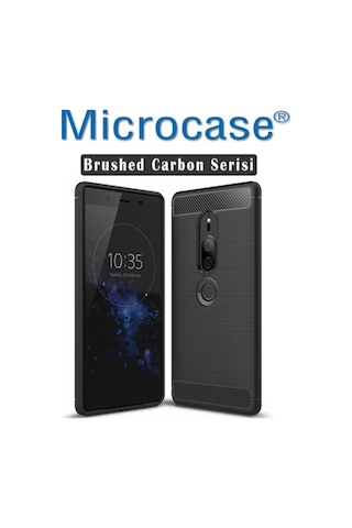 Microcase Xperia Xz2 Premium Brushedcarbonfiber Silikon Kilif+Cam 281155804 - Seçenek / Cam Koruma-Cam Istemiyorum