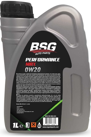 Bsg Performance Max 0W-20 Motor Yağı 1 L