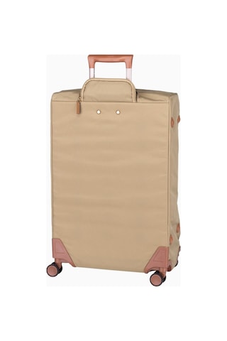 Brıc's Brıc's X-travel 71 Cm Parlak Geri Dönüştürülmüş Naylon Ve Deri Detaylı Lüks Seyahat Valizi Bavul & Valiz Sarı