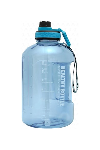 Valletta Winta Bpa Içermez Motivasyonel Su Matarası 2.5 Lt Mavi Su Matarası, Su Şişesi, Suluk Çantasız Çok Renkli
