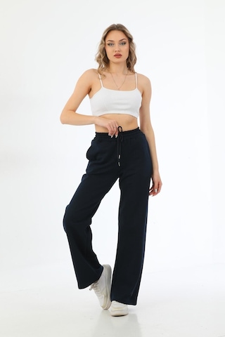 Kallima Lacivert Mevsimlik Salaş Rahat Bolpaça Kadın Eşofman Altı Lacivert