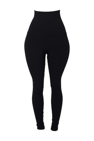 Fit & Fit Tayt Ekstra Yüksek Bel Geniş Kemer Siyah Mevsimlik Kumaş Günlük Taytsiyah 3Xl Siyah
