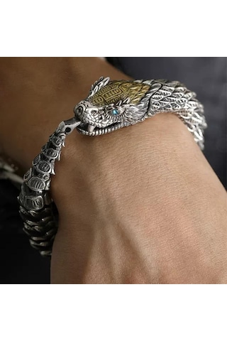 Magideal Suntek Bağlantı Bilezikler Bileklik Bakır Gotik Ejderha 22 CM Çok Renkli