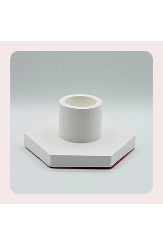 Lumen Dekoratif 2'li Mumluk & Şamdan Seti El Yapımı Obje Minimalist Tasarım Beyaz