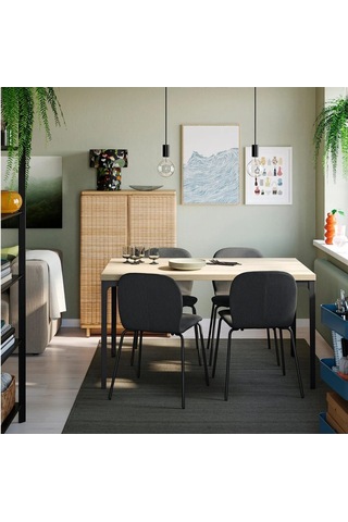 Ikea Gri Modern Yemek Masası - Yemek Sandalyesi Oturma Yeri