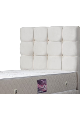 Setaymobilya Baza, Duke Krem Tek Kişilik Baza + Başlık+ Ortopedik Yatak