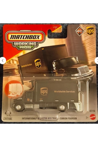 2026 Matchbox Working Rigs International Durastar Box Truck Ups Kargo Kamyonu Siyah