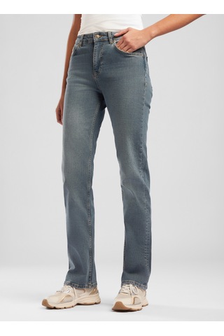 Lee Cooper Mavi - Yeşil Kadın Pamuklu Denim Pantolon 262 Lcf 121013 New Dıana Falcon Mavi-yeşil