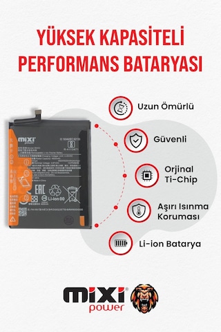 Xiaomi Redmi Note 9 Pro Bn53 / Note 10 Pro Uyumlu Tam Kapasite Batarya