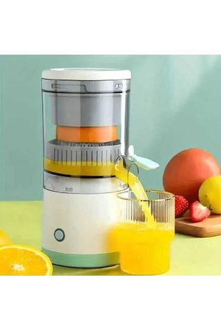Fastbuy Portable Usb Charging Citrus Juicer, White, Efficient Pulp Separation For Oranges, Lemons, Watermelons, Ideal Gift Fo Beyaz