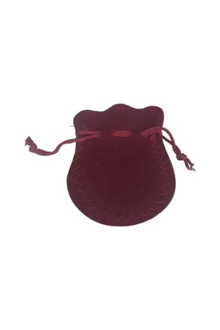 Bordo Kadife Kese Boy 12x10cm Hıdırellez Takı Altın İçin 1 Adet