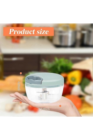 Manuel Gıda Doğrayıcı Sebze Doğrayıcı, 500ml Sarımsak Kıyma Makin Çok Renkli