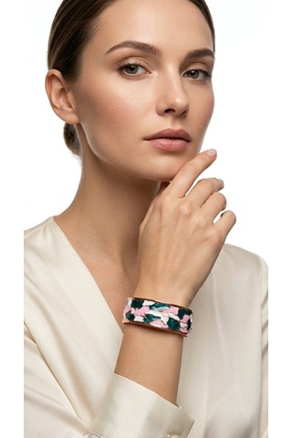 Enamel Bileklik- Green-pink Sarı