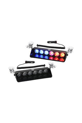 S6 Led Mavi - Kırmızı Çakar Modül Mercekli Çakmaklık Girişli