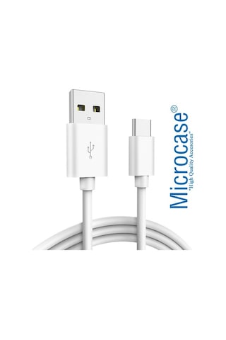 Microcase Type-C Usb Şarj Ve Data Kablosu - 3 Metre Beyaz