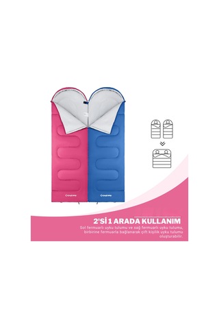 Kingcamp Oasis 250 Ultralight Uyku Tulumu Rosered Sol F. Pembe