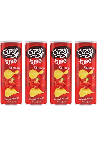 Cipso Tube Ketçap Aromalı Cips 160 Gr X 4 Adet