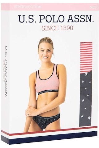 U.S. Polo Assn. Kadın Lacivert Büstiyer Slip Takım 66251 Lacivert