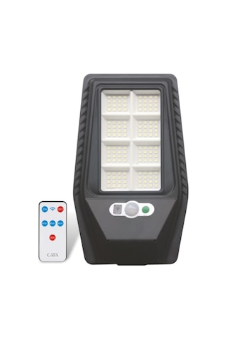 Cata Ct 4693 Solar Güneş Enerjili 40w Sensörlü Sokak Armatür Konsol Dahil 6400k Beyaz Işık Siyah