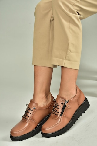 Fox Shoes U555040403 Taba Hakiki Deri Günlük Kadın Ayakkabı Taba-hakiki Deri