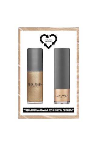 Alix Avien Sarı Işıltılı Likit Aydınlatıcı Liquid Highlighter Yüz & Vücut İçin 102 30 ML