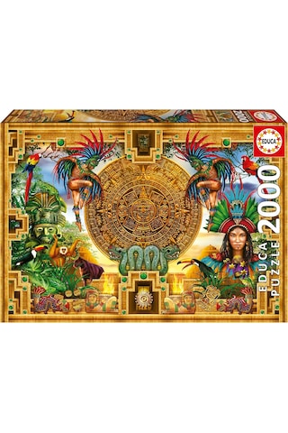 Educa 2000 Parçalı Aztek Maya Montajı Puzzle - 19565 - Aztec Mayan Montage