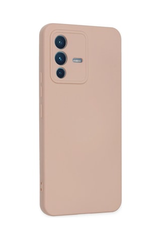 Uray Store Vivo V23 5g Kılıf Nano İçi Kadife Silikon - Pudra