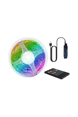 Rgb Şerit Led 10 Metre Led Işık Kumanda İle Kontrol Rgb